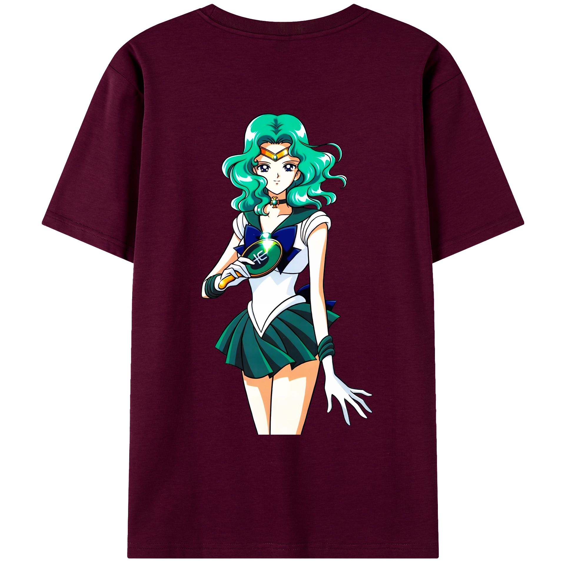 （画像用） 美少女戦士セーラームーン 海王 みちる（かいおう みちる） Sailor Moon Kaiou Michiru レディース半袖Tシャツ(バックプリント)